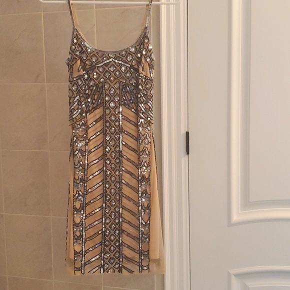 Beaded Nude Dress - Picture 12 of 12